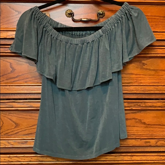 American Eagle outfitters teal off the shoulder - Picture 5 of 7